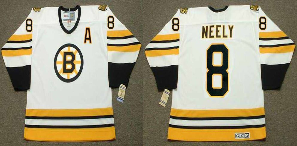 2019 Men Boston Bruins #8 Neely White CCM NHL jerseys2